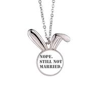 no/no Collar con colgante de conejo de negación de matrimonio para hombres y mujeres