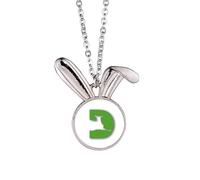 no/no Collar con colgante de conejo de pastizal con diseño de ciervo de mentira, joyería de regalo