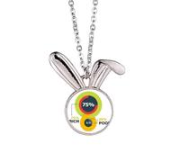no/no Collar con colgante de conejo de pobreza, riqueza, diferenciación, disparidad, conejo, joyería de regalo
