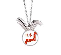 no/no Collar con colgante de conejo de Tokyo Games con expresiones de personajes japoneses, joyería de regalo
