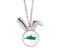 no/no Collar con colgante de conejo, diseño de barco de comercio marítimo, joyería de regalo