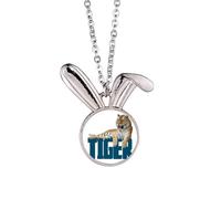 no/no Collar con colgante de conejo inglés con diseño de gatos, tigres, tigres, joyería de regalo