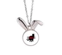 no/no Collar con colgante de conejo Love Animals Love Our Common World
