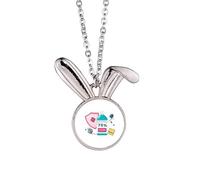 no/no Collar con colgante de conejo para desinfección con alcohol, exquisito regalo de joyería de animales