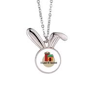 no/no Collar con colgante de conejo poderoso del país antiguo del Día Nacional, joyería de regalo