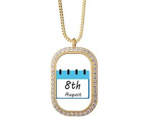 no/no Collar con colgante de cristal dorado con diamantes de imitación para el día de tu padre, para el festival de papá