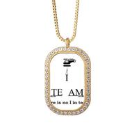 no/no Collar con colgante de helicóptero de carretilla elevadora con diamantes de cristal dorado