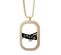 no/no Collar con colgante de plagas de langosta, saltamontes, bray, diamantes de cristal, joyería dorada