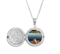 no/no Collar con medallón Art Deco de pie para fotos, regalo de cumpleaños