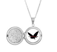 no/no Collar con medallón con texto en inglés "The Bird Wants To Go Home"