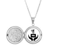 no/no Collar con medallón con texto en inglés "Your Hands Lies" para decisión y voto, joyería para regalo de cumpleaños