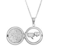no/no Collar con medallón de buenos días para chat de idiomas diarios, joyería para regalo de cumpleaños