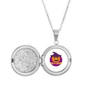 no/no Collar con medallón de calabaza con diseño de Jack Feliz para Halloween, regalo de cumpleaños