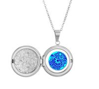 no/no Collar con medallón de combinación de marca, joyería para regalo de cumpleaños