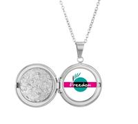 no/no Collar con medallón de derechos iguales de libertad, color negro