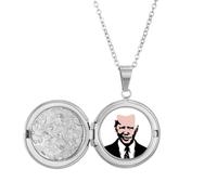 no/no Collar con medallón de desprecio del presidente de Estados Unidos para sostener fotos, regalo de cumpleaños