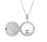 no/no Collar con medallón de diversificación con eslogan de unificación, joyería para regalo de cumpleaños