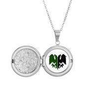 no/no Collar con medallón de dos cabezas con diseño de animales divinos, con capacidad externa y cruel, joyería para regalo de cumpleaños