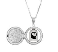 no/no Collar con medallón de encarcelamiento pensando en prisión, joyería para regalo de cumpleaños