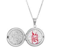 no/no Collar con medallón de entusiasmo con símbolo de música de gesto, joyería para regalo de cumpleaños