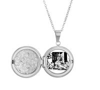 no/no Collar con medallón de estatua de dios art deco, joyería para regalo de cumpleaños