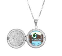 no/no Collar con medallón de estilo art deco para turismo ártico, joyería para regalo de cumpleaños