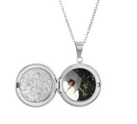 no/no Collar con medallón de fotografía y cultura de Daizy, color blanco