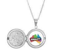 no/no Collar con medallón de igualdad de arco iris australiano con diferencia de género, joyería para regalo de cumpleaños