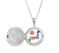 no/no Collar con medallón de la ciudad de Tokio con diseño de flor de cerezo, regalo de cumpleaños