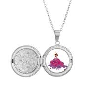 no/no Collar con medallón de medusas extrañas para niños, joyería de regalo de cumpleaños