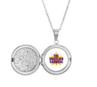 no/no Collar con medallón de pasión de carnaval brasileño, joyería para regalo de cumpleaños