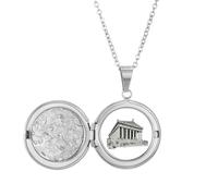 no/no Collar con medallón de templo de la divinidad del templo del templo, joyería para regalo de cumpleaños