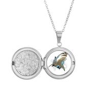 no/no Collar con medallón de tiburones con diseño de animales Paper Break Shocks