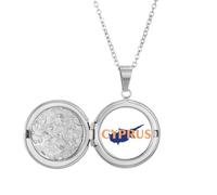 no/no Collar con medallón turístico de mapa de Chipre Euan, joyería para regalo de cumpleaños