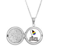 no/no Collar con medallón «You Say Be Straight I Say Taste The Rainbow», joyería para regalo de cumpleaños