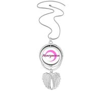 no/no Collar giratorio con colgante de alas de ángel con texto en inglés "Sweet Moon Dates Together, Medium
