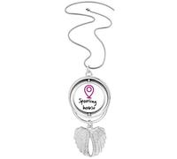 no/no Collar giratorio con colgante de alas de ángel para mujer, degradación de lugares negativos, Medium