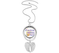 no/no Collar giratorio con colgante de alas de ángel para practicar y alcanzar el éxito, Medium