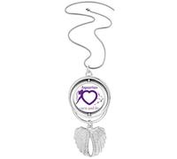 no/no Collar giratorio con colgante de constelación de amor y alas de ángel, Medium