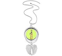 no/no Collar giratorio con colgante de mitología de sacerdote taoísta, alas de ángel, joyería, Medium