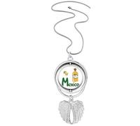 no/no Collar giratorio con colgante mexicano con alas de ángel, joyería, Medium
