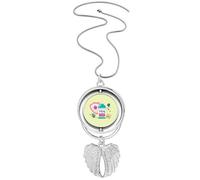 no/no Collar giratorio con diseño de alas de ángel para desinfección de alcohol, Medium