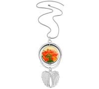 no/no Collar giratorio con diseño de árbol de llamas afgabón art deco, alas de ángel, joyería, Medium