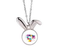 no/no Colorful Joy - Collar con colgante de conejo para celebrar el festival de brujas