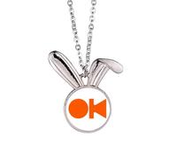 no/no Consentimiento Conocimiento Común Conocimiento Inglés Cultura Conejo Collar Colgante Conejo Animal Joyería Regalo