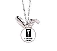 no/no Convenient People Shout Art Deco - Collar con colgante de conejo de moda