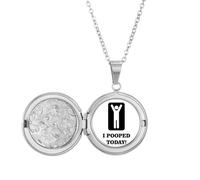 no/no Convenient People Shout Art Deco - Collar con medallón de moda, joyería para regalo de cumpleaños