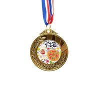 no/no Cook Pizza Italy Tomato Foods Gold Award Medal First Place Ribbon
