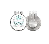no/no Crown Sunglass - Marcador de pelota de golf con diseño de gato blanco y princesa