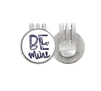 no/no Cute Be Mine - Marcador de pelota de golf con texto en inglés «Be Mine» y clip magnético esmaltado